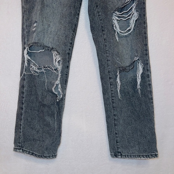 Urban Outfitters BDG Charcoal Wash Denim High Rise Button Fly Slim Straight Jean - Picture 4 of 5